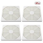 4-pack 120mm White Square Pc Fan Filter - Dust Screen Cover