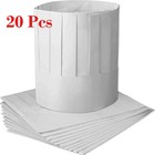 20 Pcs Tall Chef Hat White Adjustable 9 one Size Fits Most