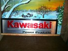 Kawasaki Power Products Metal Sign  Original Dealer Advertising  34  X 10   New