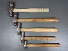 Vintage Graduated Set Of 5 Ball Pein Hammers 1 4 - 1 1 2 Lb Tool Whitehouse Etc