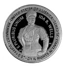           99 Special        one Proof 2025 S Ida B  Wells Proof Quarter In 2x2 Coin Flip