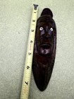 Vintage Papua New Guinea Png Carved Wood Mask Shell Eyes West New Britain