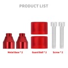 2x Protective Slider Crash Bar End Balls M12 Protector Red For Harley Touring