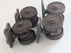 2-3 4  Vintage 1921 Hamilton  run Rite  No  6 Industrial Caster Wheels Set