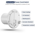 Safoner Aluminum Rv For 3 5  Wall Opening  fits 30a   50a Plugs   White 