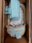 Vintage American Girl Bitty Baby 1995 Lullaby Moses Basket Rare Woven Ribbon
