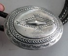 Vintage Sterling Navajo Bolo Tie  2 20 Inches Bolo  1 7 8 Inches Tips  34 Inches