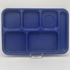 5 Pcs Cambro Blue 6 Compartment Divided Food Tray Cafeteria School Lunch 10146cw