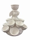 Williams Sonoma Tiered White Easter Egg Holder Bunny And Baskets Excellent