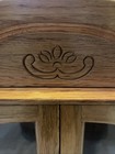 Vtg Wall Hanging Oak Curio Knick Knack Trinket Display Cabinet Shelf Glass Doors