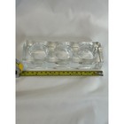 Tealight 3 Light Rectangular Holder Clear Glass