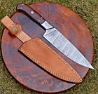 Custom Hand Made Forged Damascus Steel Blade Kitchen Chef Knife Ss 28