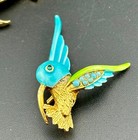 Lot Of Four Vintage Animal insect Brooches Rhinestone And Enamel Nk