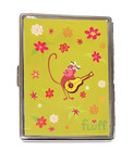 Fluff Purse Mirror   Compact Hawaiian Hula Girl Monkey Id Holder