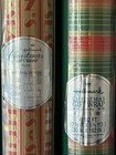 Vintage Hallmark Christmas Wrapping Paper Retro Stripes Season   s Greetings
