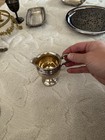 Vintage Sheridan Silverplate Creamer Gold Wash Interior Pedestal Cream Pitcher