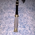 Decorative Double-headed Axe - Black  Gold   Silver Metal Handle