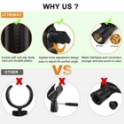 2 Pcs Universal Microphone Clip  Adjustable Mic Clip Holder For 2_pack  Black