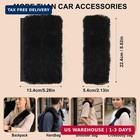 Soft Plush Seat Belt Cover Pad Black  Fluffy Seatbelt Cushion For Shoulder