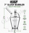 Grav   Clear 7    Slush Cup  Bubbler  Hookah  Water Pipe  Thick High Quality Glass