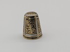 Vintage Ornate Gold Silver Tone Thimble Decorative