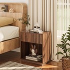 Fluted Nightstands Set Of 2  Modern Bedside Table With Drawer And Open Storage