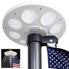 Phitric Flag Pole Light Solar Powered  136 Led Flagpole For 15-25 White 