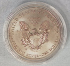  1  2017-w American Eagle Uncirculated 1 Oz 999 Silver Bullion Coin In Capsule