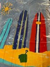 Pottery Barn Kids Surfboard Shower Curtain Island Surf Bath Bathroom Preowned