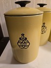 Vintage West Bend Canister Set 4pc Mid Century Modern Harvest Gold Made In Usa