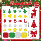 250pcs Foam Stickers 5sheets Glitter Christmas Foam Stickers Colorful Self Adhes