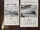 Two Railroad Locomotive Flip Calendars From 1958   1960 With Great Photos   