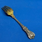 Tiffany English King Sterling Silver 8 1 2  Serving Fork  Gold Wash Tines - Mono