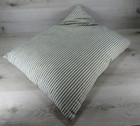 Feather Filled Lumbar Pillow Blue White Ticking 23    X 17    Farmhouse Vintage