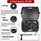 27pcs 3 4-inch Drive Sae   Metric Impact Socket Set For Trailers Trucks Tractors