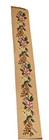 Vintage Floral Handmade Cross Stiched Long Bell Pull   Tapestry Peach Pink Brass