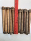 Wood Bobbins Spools Industrial Style Spindles 8  And 8 75  Wooden Quills Lot-10
