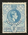 Travelstamps  1938 Swaziland Sc  29 Sg 30 - 1 1 2d Kgvi - 13 1 2 X 13 1 2 Mogh