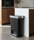 Simplehuman Hybrid Step Can  45l   12 Gallon Rectangular Kitchen Trash Can New