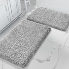  Bathroom Rug Set 2 Piece  Soft Absorbent Microfiber Bath Mat Set  Non Slip 