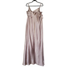 Birdy Grey Lisa Long Dress Shiny Satin Taupe Sleeveless Bridesmaid 2x