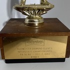 Vintage 1983 Budweiser Diamond Gloves Boxing Winner Trophy Pa Vs Nj Award