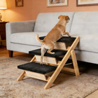 Wooden Pet Stairs Foldable 3-step Portable Dog Ramp For High Beds