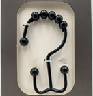 Pottery Barn Double Roller Shower Curtain Rings S 12 Black 3  H  9084b