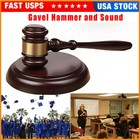 Us Ship Wooden Gavel Hammer   Sound Block For Lawyer Judge Auction Sale