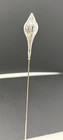 Antique Sterling Silver Hat Pin 9    Art Nouveau Engraved Shield Top Marked