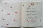 Birthday Cakes Glitter  Embossed Hallmark Vintage Birthday Greeting Card  b48