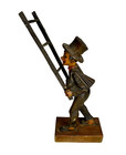 Vintage Hand Carved Wooden Black Forest German Figure Chimney Sweeper