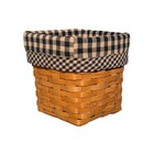 Longaberger Custom Tall Tissue Liner Your Basket Autumn  Fall  Black   Tan Check