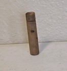 Antique Vtg Wooden Sewing Needle Case Treen Turned Wood Cylinder Holder